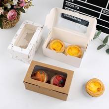 10Pcs Cupcake Muffin Cookies Kraft Paper Packing Box Container with Cardboard Gift Box For Wedding Home Party Christmas Gifts 2024 - buy cheap