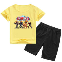 2021 Summer Clothes for Boys Short Sleeve T Shirt Shorts 2pcs Sets Kids Game Gormiti Cartoon Sportswear Teenagers Girls Outfits 2024 - buy cheap