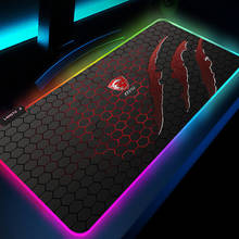 Msi-mousepad rgb mesa para jogos, acessório inteligente para mouse, led, para pc gamer 2024 - compre barato