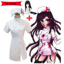 Anime Danganronpa 3 Side: Despair Mikan Tsumiki Sexy White Nurse Cosplay Costume Cosplay Wigs Halloween Party 2024 - buy cheap