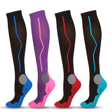2021 New Compression Stockings Men/Women Leg Support Elastic Varicose Veins High Elastic Basketball Running Line Stripe Socks 2024 - buy cheap