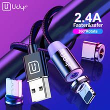 Udyr-Cable magnético Micro USB tipo C para iPhone, Xiaomi, Android, Cable de carga rápida USB, cargador magnético 2024 - compra barato