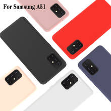 Матовый Силиконовый мягкий чехол ярких цветов для Samsung Galaxy A51, матовый мягкий чехол для задней панели телефона Smsung A51, чехлы 2024 - купить недорого