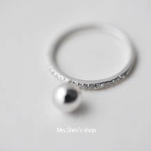 New Trendy Silver Color Ball Beads Rings For Women Wedding Men Jewelry Finger Rings Wholesale 2024 - buy cheap