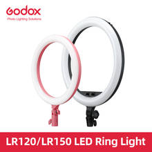Кольцевой светодиодный светильник Godox LR120 LR150, двухцветная кольцевая лампа 3000K-6000K, кольцевые лампы для видео YouTube, кольцевой светильник, светильник для макияжа 2024 - купить недорого