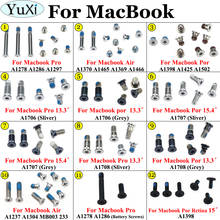 Винты YuXi для задней крышки MacBook Pro Retina для Macbook A1278 A1286 A1297 A1398 A1425 A1707 винты нижней крышки корпуса компьютера 2024 - купить недорого