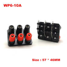 WP External Banana jack  WP6-10A 6 bit Speaker Amplifier Wire Clip Audio 6Pin Socket Bent feet Terminal clip 2024 - buy cheap