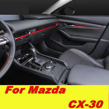 Для Mazda CX30 CX 30 CX-30 Модифицированная внутренняя Центральная шестерня с декором из углеродного волокна аксессуары для стайлинга автомобилей 2024 - купить недорого