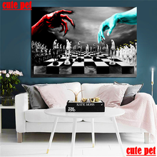 DIY Diamond Painting Good and Evil Chess Diamond Embroidery rhinestone  Cross Stitch 5D Full Rhinestone Mosaic Home Decor puzzle 2024 - buy cheap