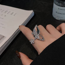 Anéis minimalistas para mulheres com borboleta de phalanx, joias ajustáveis de bronze gótico e ferro, moderno, 2021 2024 - compre barato