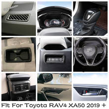 Carbon Fiber Look Interior Refit Kit Dashboard Air AC Panel / Door Strip Cover Trim For TOYOTA RAV4 RAV 4 XA50 2019 - 2022 2024 - buy cheap