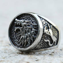 Unique Silver Color Stainless Steel Viking Wolf Ring Men's Nordic Amulet Jewelry Fashion Male Punk Rings Best Gift For Friend 2024 - buy cheap