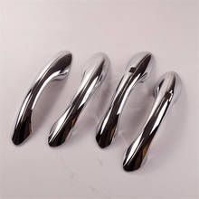 ABS Chrome Carbon Fiber Door handle Protective covering Cover Trim For Hyundai Santa Fe 2019 2020 Car styling 2024 - buy cheap