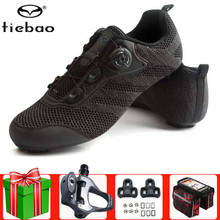 Tiebao-Zapatillas de Ciclismo para Hombre y mujer, zapatos transpirables para bicicleta de carretera, triatlón, color negro 2024 - compra barato