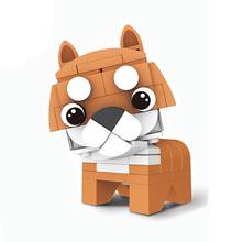 Brinquedo de blocos de construção de animais de estimação, figuras de animais shiba inu, brinquedo educacional para crianças com 100 peças 2024 - compre barato