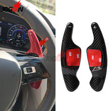 Carbon Fiber For VW Golf 7 Atlas Tiguan MK2 Arteon Passat B8 DSG Steering Wheel Paddle Extension Shifter Cover Trim-Unfit GTI 2024 - buy cheap