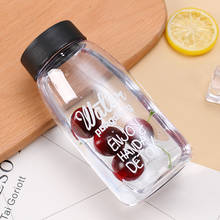 500ml Creativity Transparent Plastic Bottle Letter Pattern Water Bottles Large Capacity Leak-proof Drinkware Student Cup 2024 - купить недорого