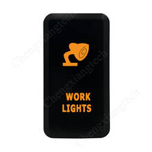 Luces de trabajo interruptor de botón naranja LED para Toyota Landcruiser Hilux FJ Cruiser ON OFF interruptor con cable 12 voltios 3Amp 2024 - compra barato