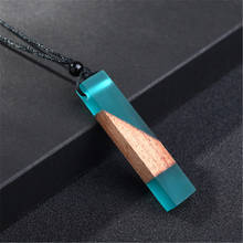 Natural Wooden Men Necklace Handmade Long Rope Wood Resin Necklace For Women Statement Necklaces & Pendants Jewelry DropShipping 2024 - buy cheap