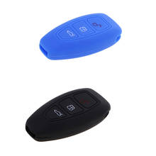 2 piezas de funda de silicona para llave de coche, color negro y azul, para Ford Fiesta, Focus, Mondeo 2024 - compra barato