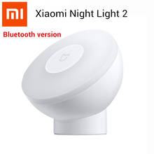 Ночной светильник Xiaomi Mijia 2, Bluetooth версия, магнитный притяжной Ночной светильник, регулируемая яркость, инфракрасный датчик корпуса, светодиодный 2024 - купить недорого