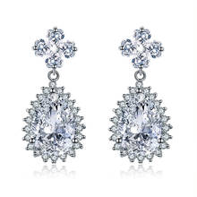 New Fashion Jewelery Wedding Crystals from Swarovskis Top Luxury Earrings 925 Silver Pearls Drop 2024 - buy cheap