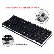 Teclado mecânico ajazz ak33 e 82 teclas, teclado para jogos com layout russo/inglês, iluminação rgb, com fio 2024 - compre barato