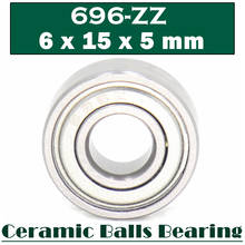 696 Hybrid Ceramic Bearing 6*15*5 mm ( 1 PC ) Industry Motor Spindle 696HC Hybrids Si3N4 Ball Bearings 3NC 696ZZ 2024 - buy cheap