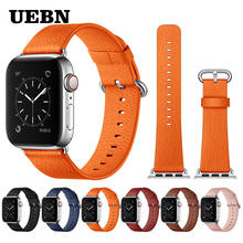 UEBN Strap For Apple Watch Series 5 4 3 band 44mm/40mm Sport loop for iwatch 5 42mm 38mm strap Bracelet Leather watchbands 2024 - buy cheap