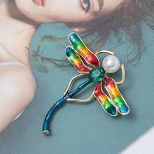 RHao Multi Color Enamel Dragonfly pins Flying insect Brooches for Women and Men Wedding jewelry pins party suit Corsage gifts 2024 - buy cheap