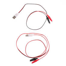 2020 clips de cocodrilo USB Cable de cocodrilo macho a USB probador Detector de voltaje de CC medidor de capacidad del medidor de potencia monitor 2024 - compra barato