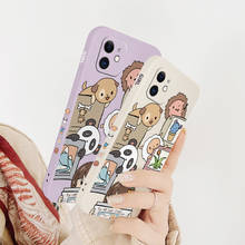 Funda de silicona con estampado de Panda para iPhone, carcasa de silicona con estampado de periódico para modelos 13, 12 Pro Max, 11, X, XS, XR, XSMAX, SE2020, 8Plus, 7Plus, 6, 6S Plus 2024 - compra barato