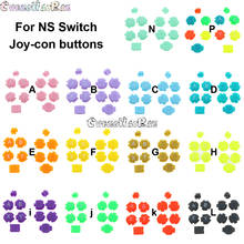 14 комплектов, красочные ABXY направления, бытовая фотография, для Nintendo Switch NS NX Joy-Con, контроллер Joycon, джойстик, левая и правая кнопки 2024 - купить недорого