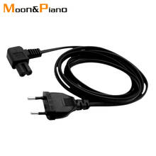 EU Socket Power Cord Camera Cable Elbow Right Angle Wire For Monitor Printer Sound Lamp Cables eu Standard Plug Wire 1m 2024 - buy cheap