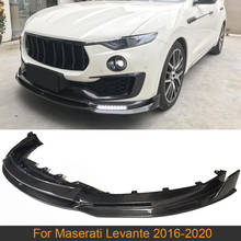 Передний бампер спойлер для Maserati Levante 2016 - 2020 автомобильный передний бампер передник для губ спойлер для подбородка разделители углеродного волокна 2024 - купить недорого