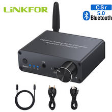 Linkpara amplificador de fone de ouvido, conversor óptico digital para analógico, compatível com bluetooth 192khz, 3.5mm dac com16-300 2024 - compre barato