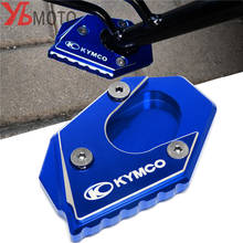 Motorcycle CNC Side Stand Enlarger Plate Kickstand Enlarge Extension For KYMCO Xciting 250 300 400 Accessories With Laser Logo 2024 - buy cheap