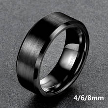 So мужское кольцо, мужское черное керамическое кольцо, матовое обручальное кольцо, мужские Т-образные кольца, мужские ювелирные изделия, Золотые кольца 8 мм/6 мм/4 мм 2024 - купить недорого