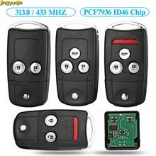 Jingyuqin Remote Flip Car Key Control 433MHZ PCF7936 ID46 Chip For Honda Insight Civic 4D Accord 8 Elysion CR-V Jazz Hon66 2B 2024 - buy cheap