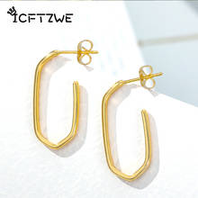 Simple Geometry Earings Fashion Jewelry Stainless Steel Stud Earrings For Women Ear Accessories Best Friend Halloween Gifts 2024 - buy cheap