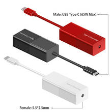 Conversor de tomada 65w usb tipo c, cabo de carregamento para laptop, conector adaptador de energia para notebook, celular 2024 - compre barato