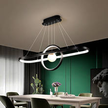 Moderno led pingente lustre AC85-265V para sala de estar sala de jantar cozinha barra casa preto deco pendurado luminárias lustre 2024 - compre barato