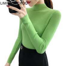 Autumn Winter Knitted Jumper Tops White Turtleneck Pullovers Casual Sweaters Women Shirt Long Sleeve Tight Sweater Female Thick 2024 - buy cheap