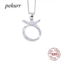 Pekurr-collar de cristal de horóscopo de Tauro para mujer, de Plata de Ley 925, colgantes de constelaciones, joyería del signo del zodiaco 2024 - compra barato