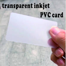 Tarjeta de presentación de pvc transparente para impresoras de inyección de tinta Epson o Canon, tarjeta de identificación de membresía de 86x54mm, en blanco, imprimible, 50 Uds. 2024 - compra barato