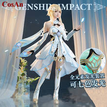 [In Stock] CosAn Hot Game Genshin Impact Lumine Cosplay Costume Fashion Traveller Combat Uniform Suits Female Role Play Clothing 2024 - buy cheap