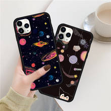 JAMULAR Cartoon Planet Space Fitted Case For iPhone X 11 Pro XR XS MAX 7 8 6s Plus Black Silicone Hard Matte Phone Cover Fundas 2024 - buy cheap