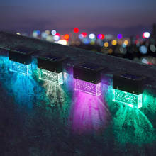 Outdoor Solar Lights Fence Stairs Lighting For Deck Post Fence Steps or Dock Warm White RGB LED Waterproof Wireless Solar Lamp