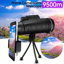 Monocular Phone Lens Telescope Scope 40x60 Zoom Camera for Hiking Camping with Phone Clip Holder Tripod Smartphone Lens