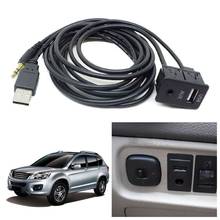 1 Pc 1.5M Car Dash Flush Mount USB Port Panel Auto Boat 3.5mm AUX USB Extension Cable Adapter Vehicle Car Accessories 2024 - buy cheap